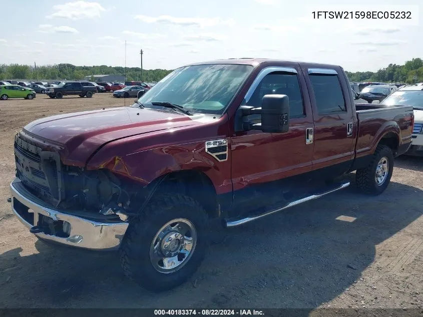 2008 Ford F-250 Fx4/King Ranch/Lariat/Xl/Xlt VIN: 1FTSW21598EC05232 Lot: 40183374