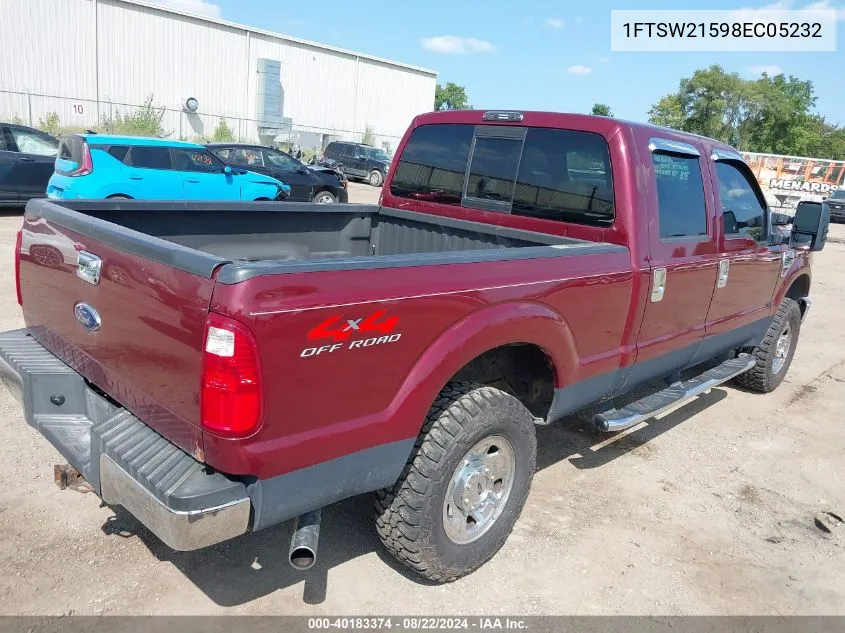 2008 Ford F-250 Fx4/King Ranch/Lariat/Xl/Xlt VIN: 1FTSW21598EC05232 Lot: 40183374