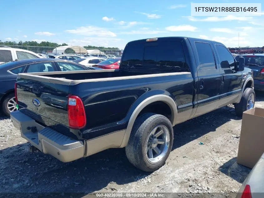 2008 Ford F-250 Fx4/Harley-Davidson/King Ranch/Lariat/Xl/Xlt VIN: 1FTSW21R88EB16495 Lot: 40220305