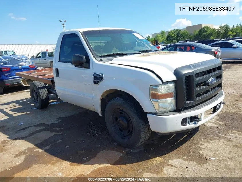 2008 Ford F-250 Xl/Xlt VIN: 1FTNF20598EE33407 Lot: 40223786