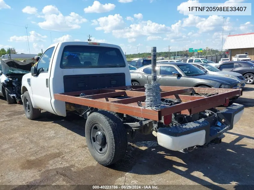 2008 Ford F-250 Xl/Xlt VIN: 1FTNF20598EE33407 Lot: 40223786