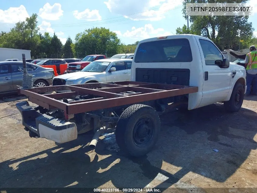 2008 Ford F-250 Xl/Xlt VIN: 1FTNF20598EE33407 Lot: 40223786