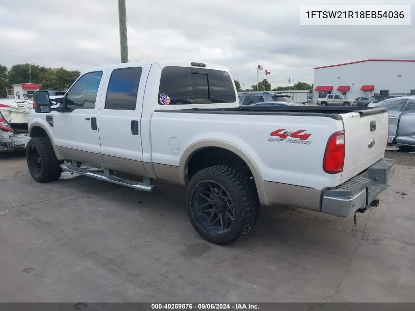 1FTSW21R18EB54036 2008 Ford F250 Super Duty