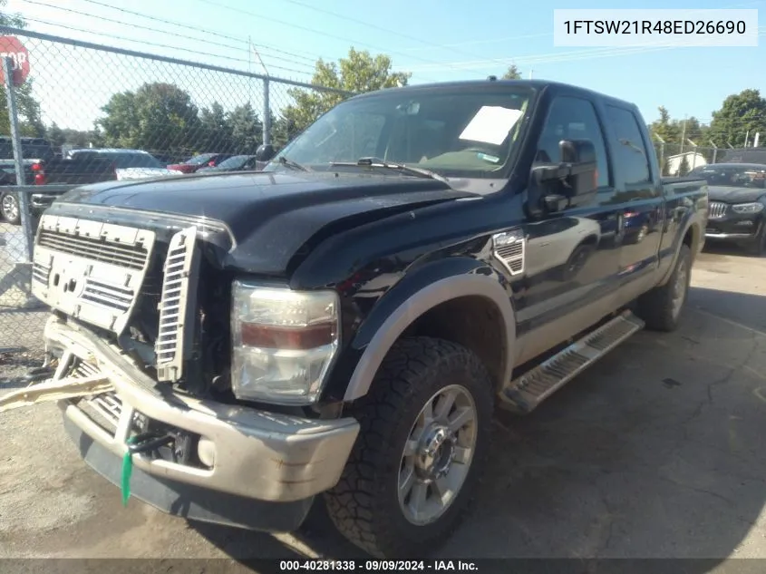 2008 Ford F-250 Fx4/Harley-Davidson/King Ranch/Lariat/Xl/Xlt VIN: 1FTSW21R48ED26690 Lot: 40281338