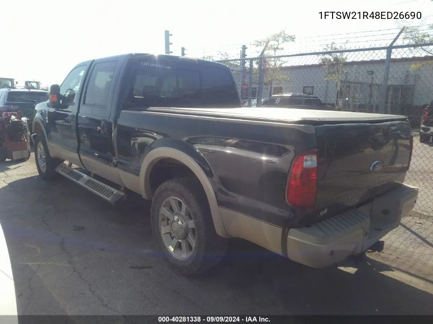 2008 Ford F-250 Fx4/Harley-Davidson/King Ranch/Lariat/Xl/Xlt VIN: 1FTSW21R48ED26690 Lot: 40281338