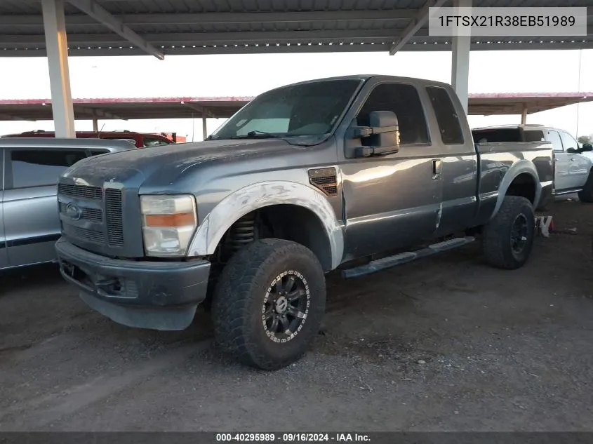 2008 Ford F-250 Fx4/Lariat/Xl/Xlt VIN: 1FTSX21R38EB51989 Lot: 40295989