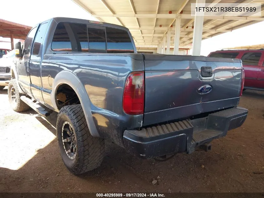 2008 Ford F-250 Fx4/Lariat/Xl/Xlt VIN: 1FTSX21R38EB51989 Lot: 40295989