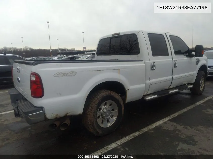 2008 Ford F-250 Lariat VIN: 1FTSW21R38EA77198 Lot: 40311392