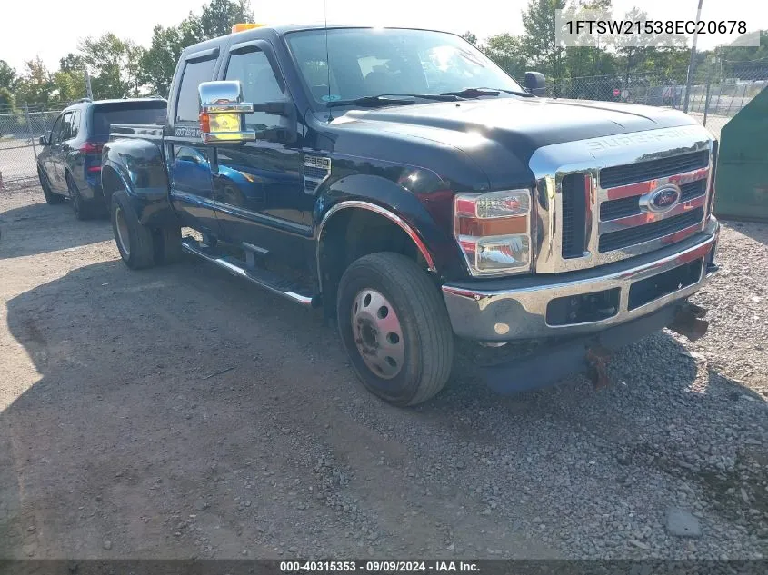 2008 Ford F-250 Fx4/King Ranch/Lariat/Xl/Xlt VIN: 1FTSW21538EC20678 Lot: 40315353