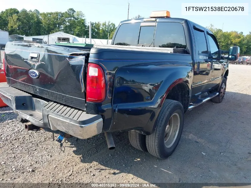 2008 Ford F-250 Fx4/King Ranch/Lariat/Xl/Xlt VIN: 1FTSW21538EC20678 Lot: 40315353