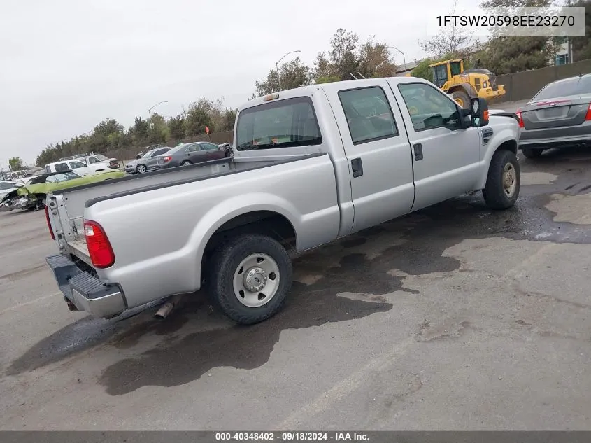 2008 Ford F-250 Super Duty VIN: 1FTSW20598EE23270 Lot: 40348402