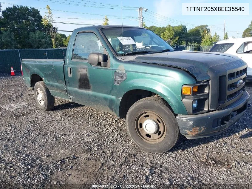 2008 Ford F250 Super Duty VIN: 1FTNF205X8EE35540 Lot: 40375823