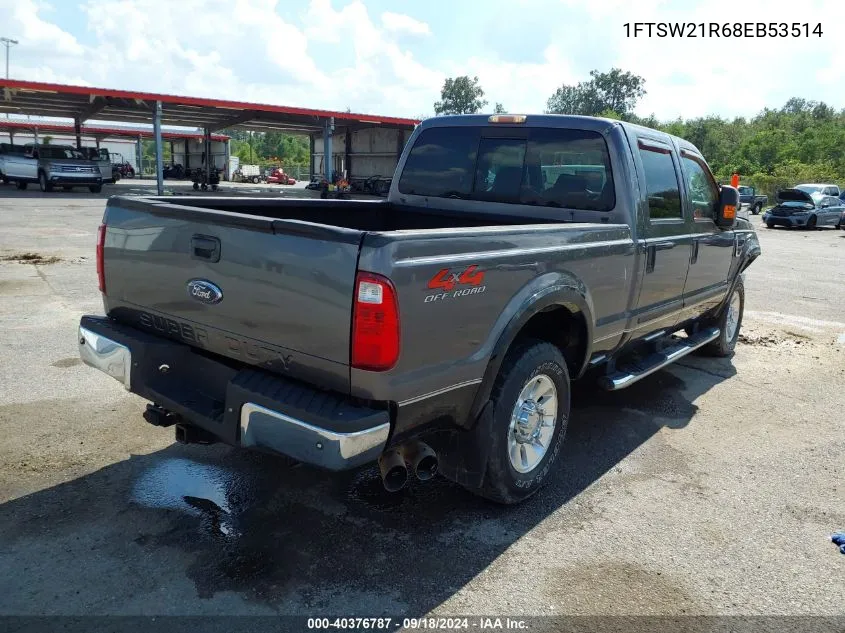 2008 Ford F-250 Fx4/Harley-Davidson/King Ranch/Lariat/Xl/Xlt VIN: 1FTSW21R68EB53514 Lot: 40376787