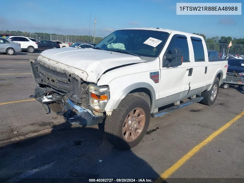 2008 Ford F-250 Fx4/Harley-Davidson/King Ranch/Lariat/Xl/Xlt VIN: 1FTSW21R88EA48988 Lot: 40382727