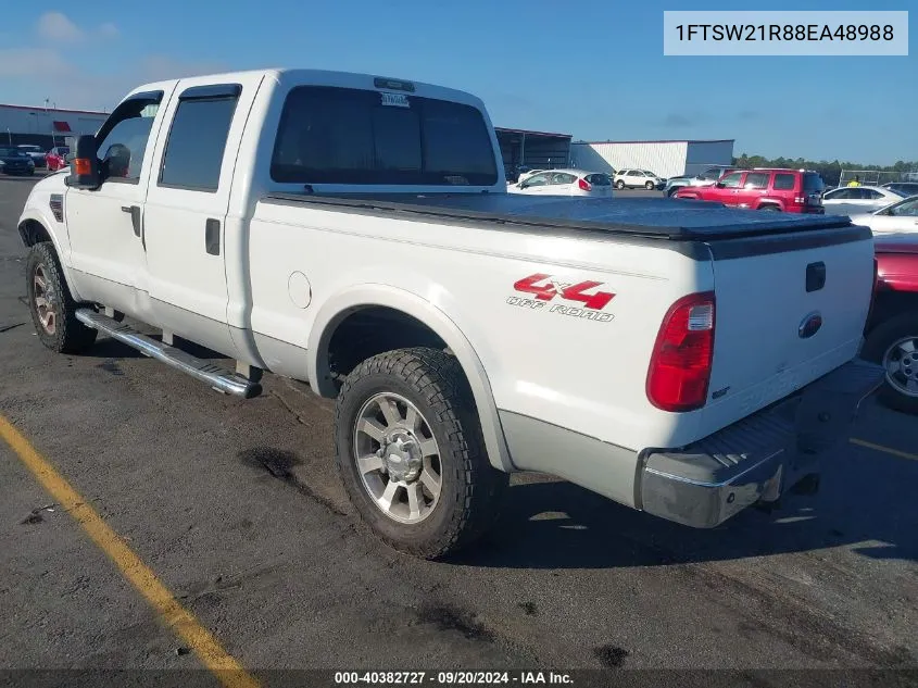 2008 Ford F-250 Fx4/Harley-Davidson/King Ranch/Lariat/Xl/Xlt VIN: 1FTSW21R88EA48988 Lot: 40382727