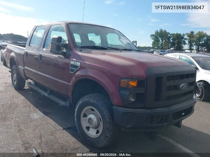 2008 Ford F-250 Fx4/King Ranch/Lariat/Xl/Xlt VIN: 1FTSW21598EB34047 Lot: 40389480