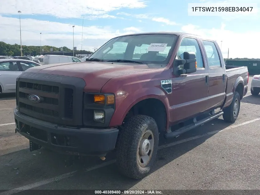 2008 Ford F-250 Fx4/King Ranch/Lariat/Xl/Xlt VIN: 1FTSW21598EB34047 Lot: 40389480