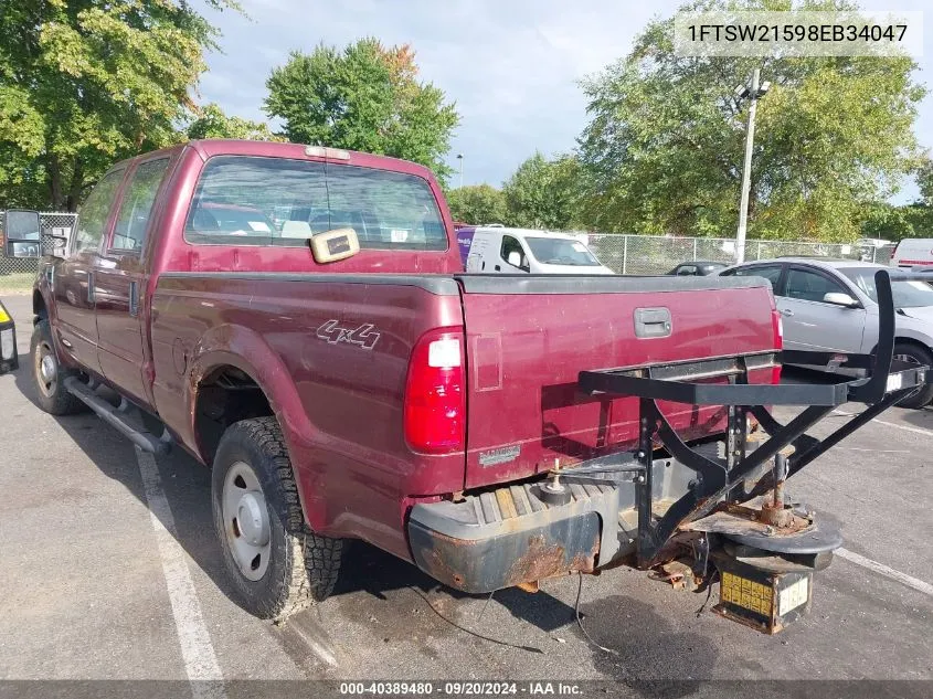 2008 Ford F-250 Fx4/King Ranch/Lariat/Xl/Xlt VIN: 1FTSW21598EB34047 Lot: 40389480