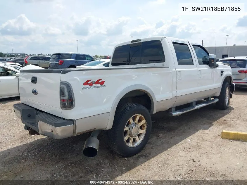 2008 Ford F-250 Fx4/Harley-Davidson/King Ranch/Lariat/Xl/Xlt VIN: 1FTSW21R18EB71855 Lot: 40414972