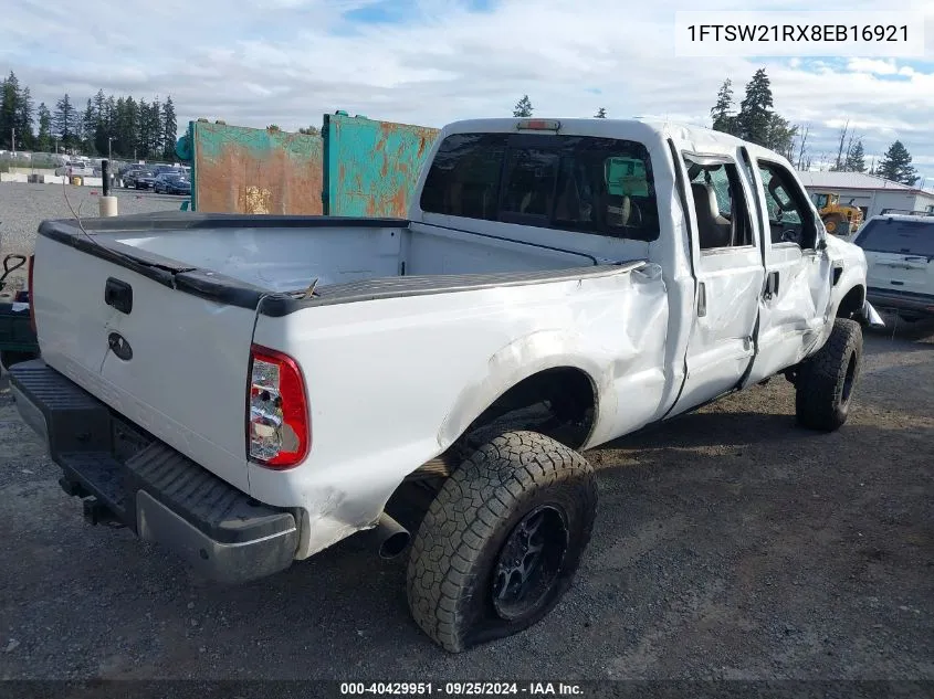 1FTSW21RX8EB16921 2008 Ford F-250 Fx4/Harley-Davidson/King Ranch/Lariat/Xl/Xlt