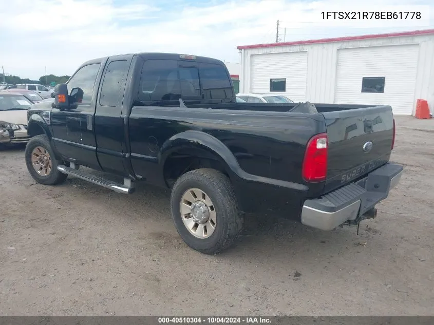 2008 Ford F-250 Fx4/Lariat/Xl/Xlt VIN: 1FTSX21R78EB61778 Lot: 40510304