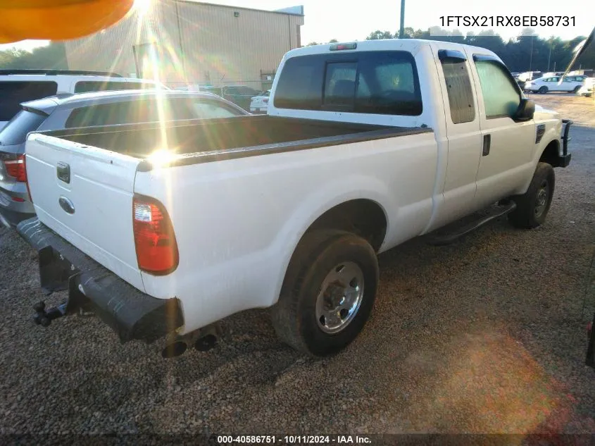 2008 Ford Super Duty F-250 Xl/Xlt/Fx4/Lariat VIN: 1FTSX21RX8EB58731 Lot: 40586751