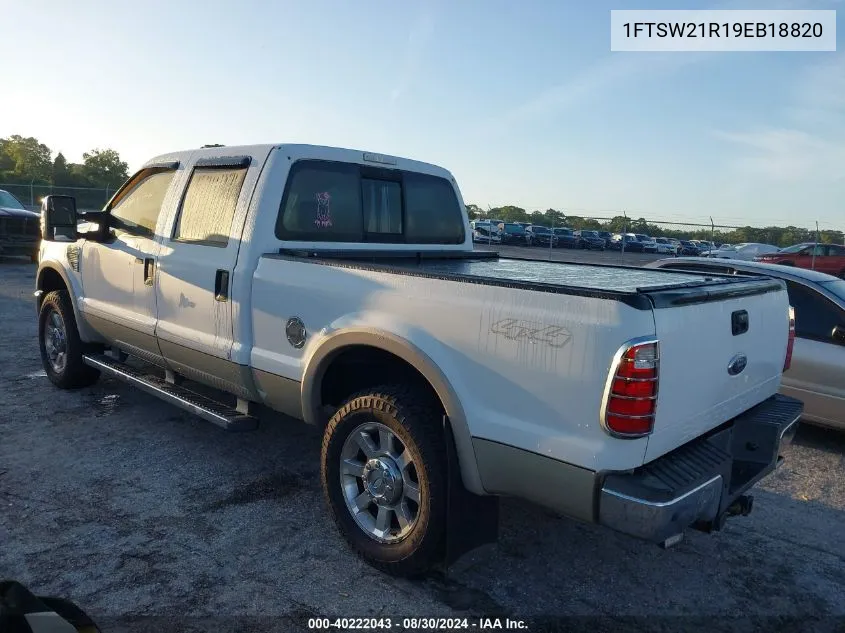 2009 Ford F-250 Lariat VIN: 1FTSW21R19EB18820 Lot: 40222043