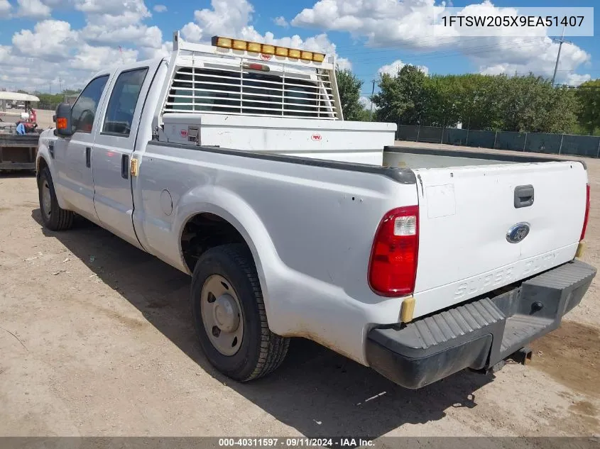 2009 Ford F250 Super Duty VIN: 1FTSW205X9EA51407 Lot: 40311597