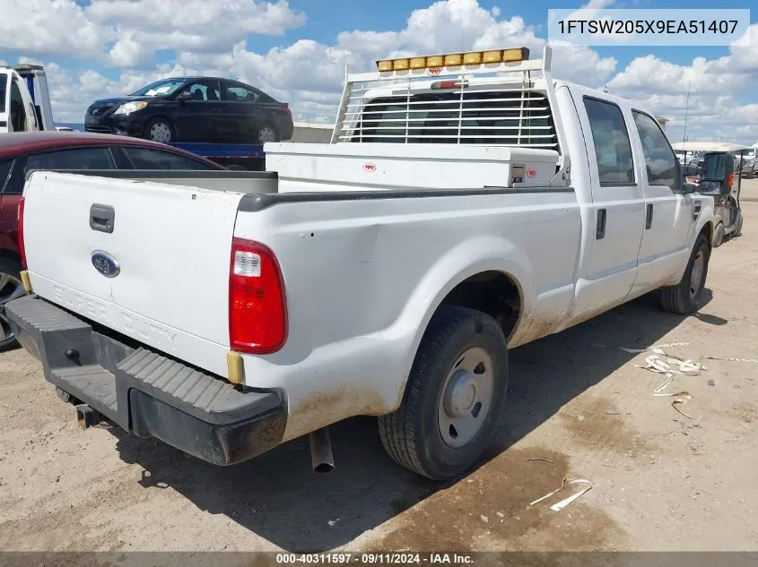 2009 Ford F250 Super Duty VIN: 1FTSW205X9EA51407 Lot: 40311597