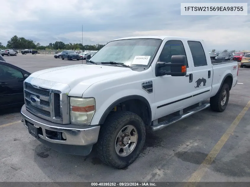 2009 Ford F-250 Fx4/King Ranch/Lariat/Xl/Xlt VIN: 1FTSW21569EA98755 Lot: 40395252