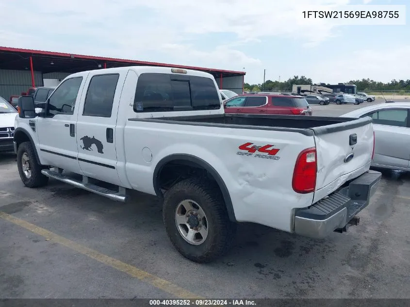 2009 Ford F-250 Fx4/King Ranch/Lariat/Xl/Xlt VIN: 1FTSW21569EA98755 Lot: 40395252