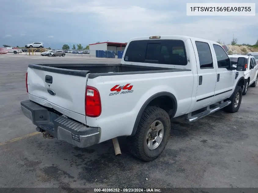 2009 Ford F-250 Fx4/King Ranch/Lariat/Xl/Xlt VIN: 1FTSW21569EA98755 Lot: 40395252