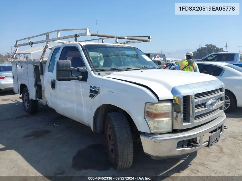 2009 Ford F-250 Xl/Xlt VIN: 1FDSX20519EA05778 Lot: 40452336