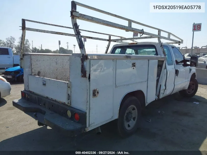 1FDSX20519EA05778 2009 Ford F-250 Xl/Xlt