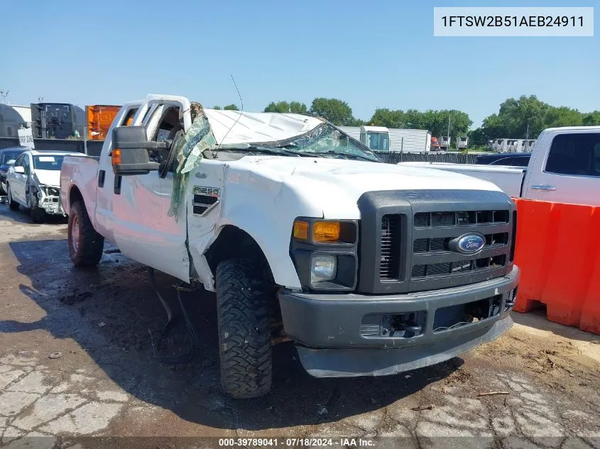 2010 Ford F250 Super Duty VIN: 1FTSW2B51AEB24911 Lot: 39789041