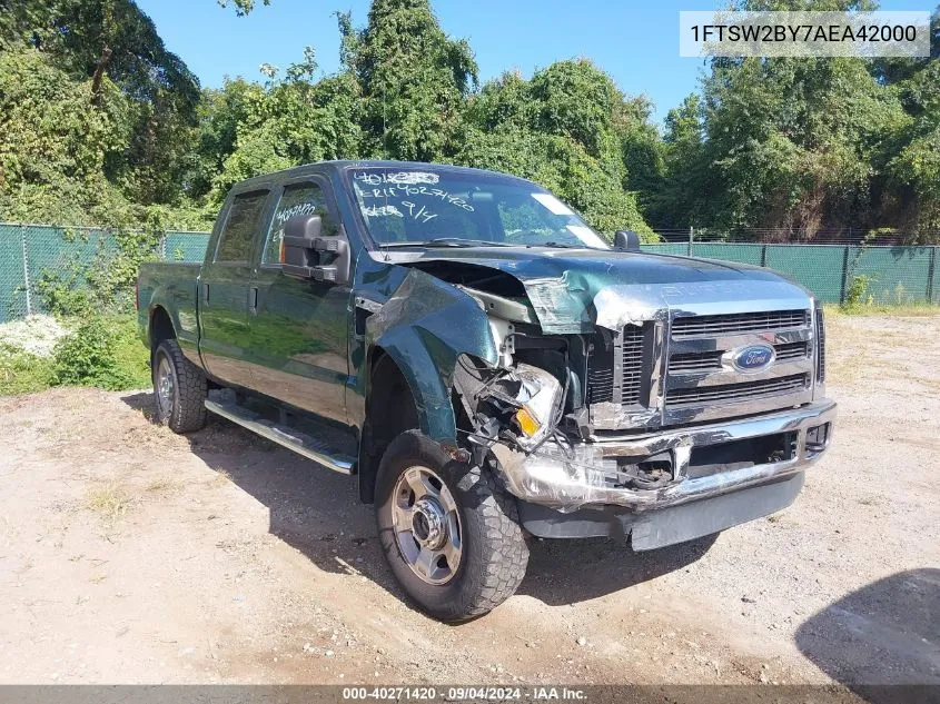 2010 Ford F-250 Cabela's/King Ranch/Lariat/Xl/Xlt VIN: 1FTSW2BY7AEA42000 Lot: 40271420