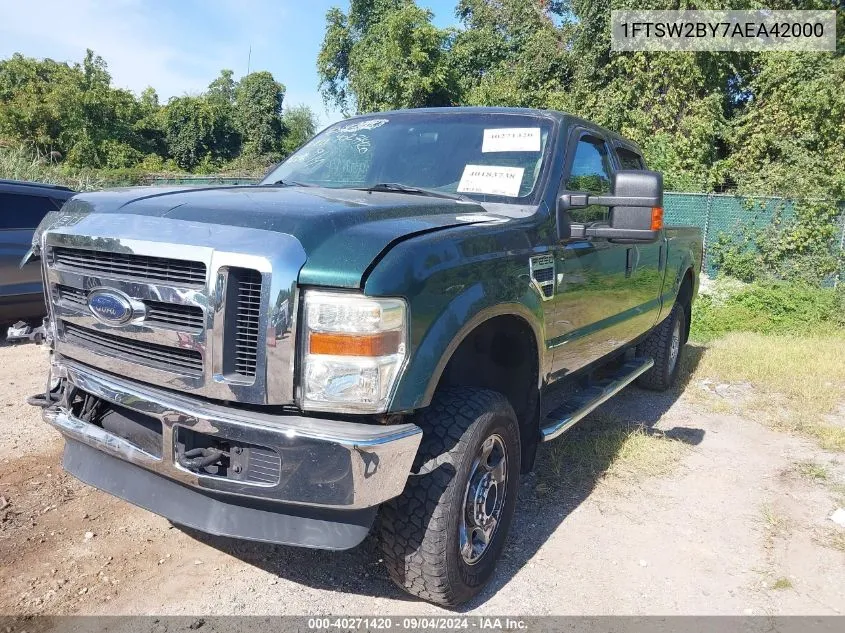 2010 Ford F-250 Cabela's/King Ranch/Lariat/Xl/Xlt VIN: 1FTSW2BY7AEA42000 Lot: 40271420