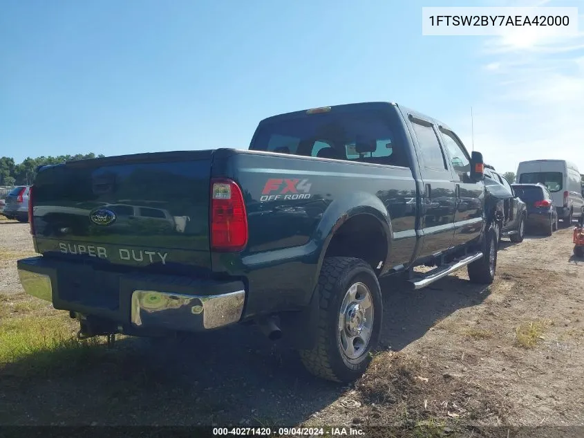 1FTSW2BY7AEA42000 2010 Ford F-250 Cabela's/King Ranch/Lariat/Xl/Xlt