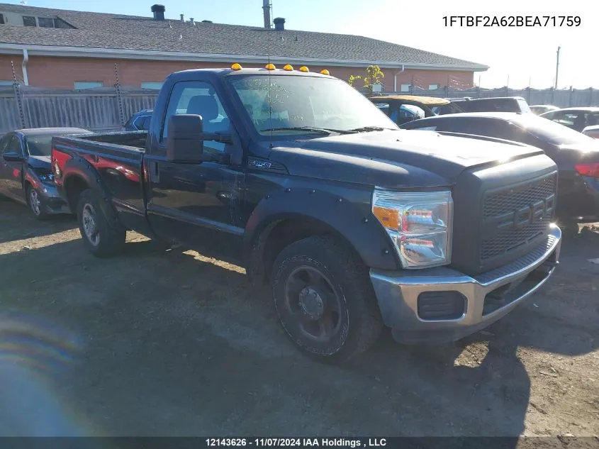 2011 Ford F-250 Xl VIN: 1FTBF2A62BEA71759 Lot: 12143626