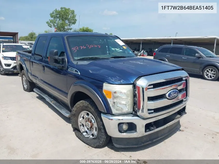 2011 Ford F-250 Lariat VIN: 1FT7W2B64BEA51405 Lot: 39763025