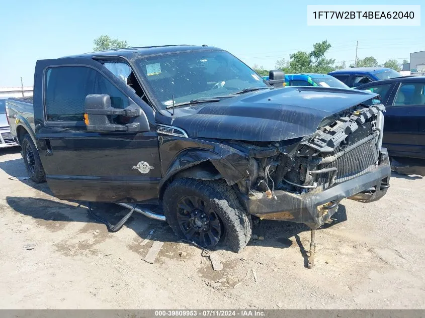 2011 Ford F-250 Lariat VIN: 1FT7W2BT4BEA62040 Lot: 39809953