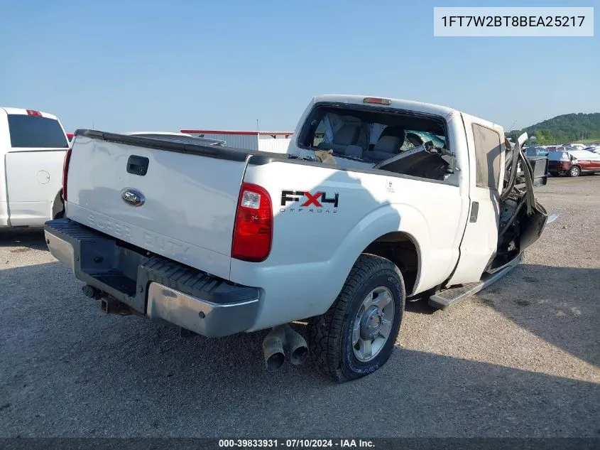 1FT7W2BT8BEA25217 2011 Ford F-250 Xlt