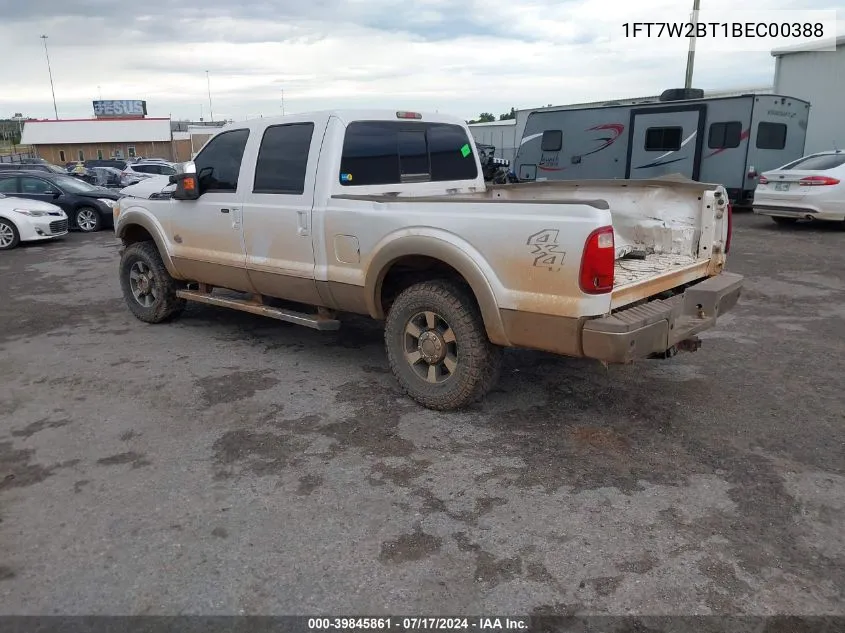 2011 Ford F-250 Lariat VIN: 1FT7W2BT1BEC00388 Lot: 39845861