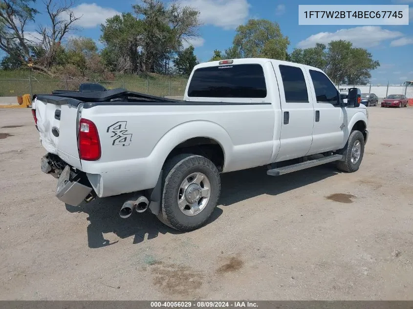 2011 Ford F250 Super Duty VIN: 1FT7W2BT4BEC67745 Lot: 40056029