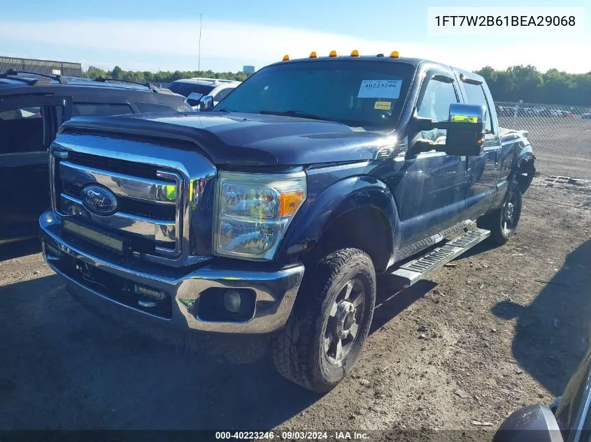 2011 Ford F-250 Lariat VIN: 1FT7W2B61BEA29068 Lot: 40223246