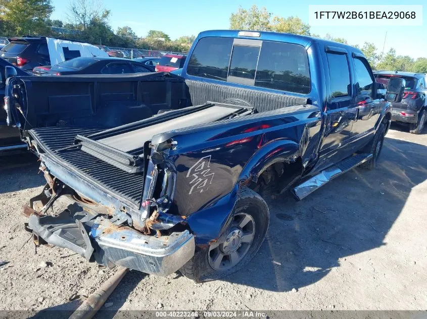 2011 Ford F-250 Lariat VIN: 1FT7W2B61BEA29068 Lot: 40223246