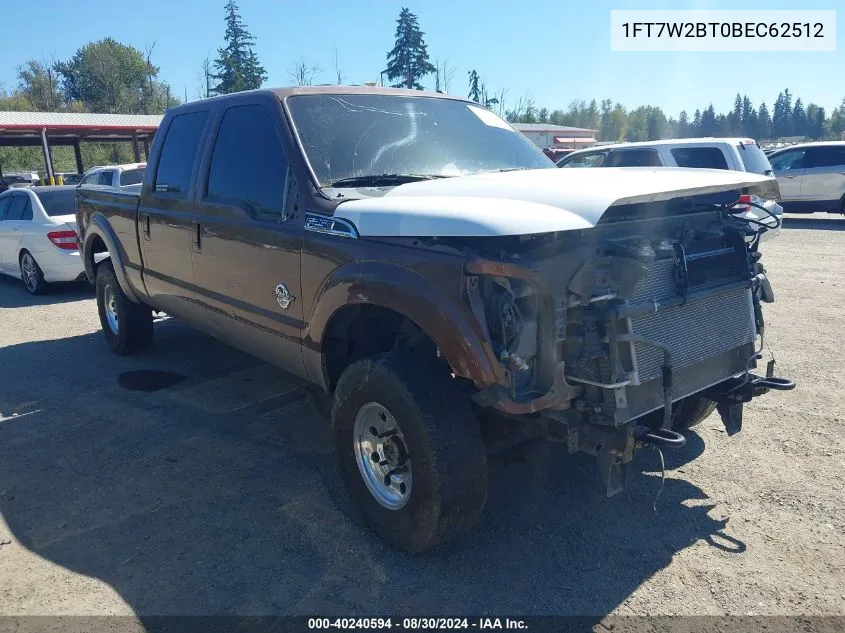 2011 Ford F-250 Lariat VIN: 1FT7W2BT0BEC62512 Lot: 40240594