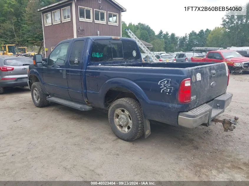 2011 Ford F-250 Xlt VIN: 1FT7X2B60BEB54060 Lot: 40323404