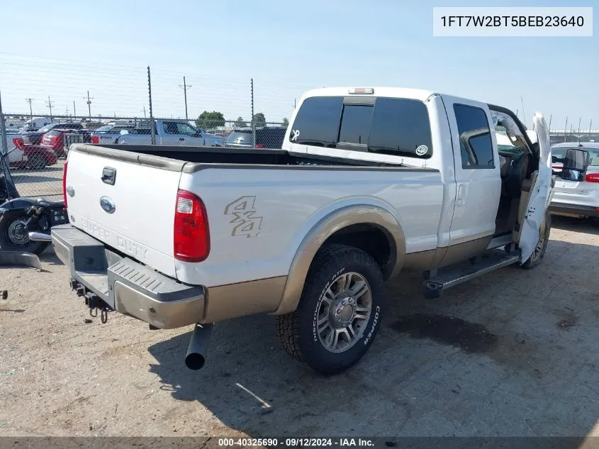 2011 Ford F250 Super Duty VIN: 1FT7W2BT5BEB23640 Lot: 40325690