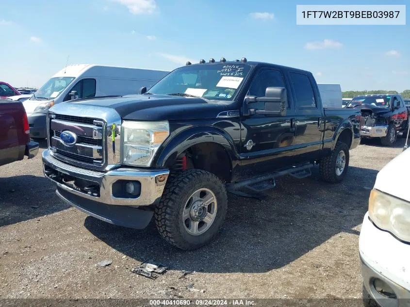 2011 Ford F250 Super Duty VIN: 1FT7W2BT9BEB03987 Lot: 40410690